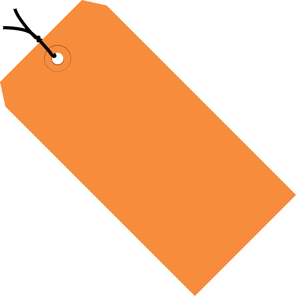 5-1/4 x 2-5/8 Pre-Strung Orange Tags (THICK BOARD - 13 POINT) 1000/Case