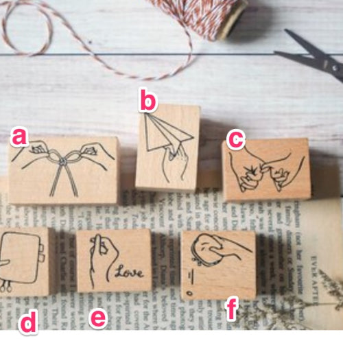 WLEKD Stationery Stamp Hand SeriesA Bowknot