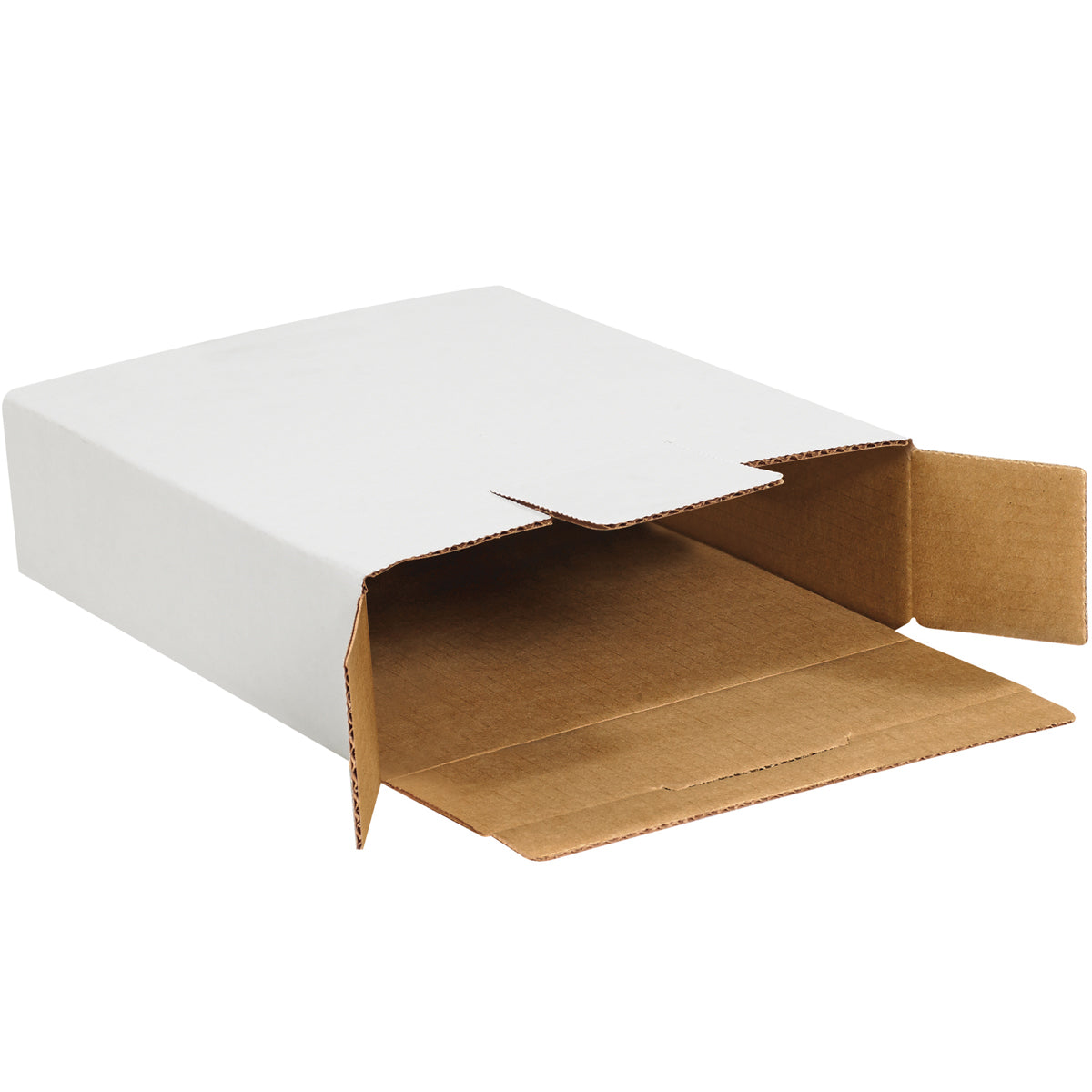 12 1/8 x 9 x 2 1/2 White Side Loading Locking Mailers 50/Bundle