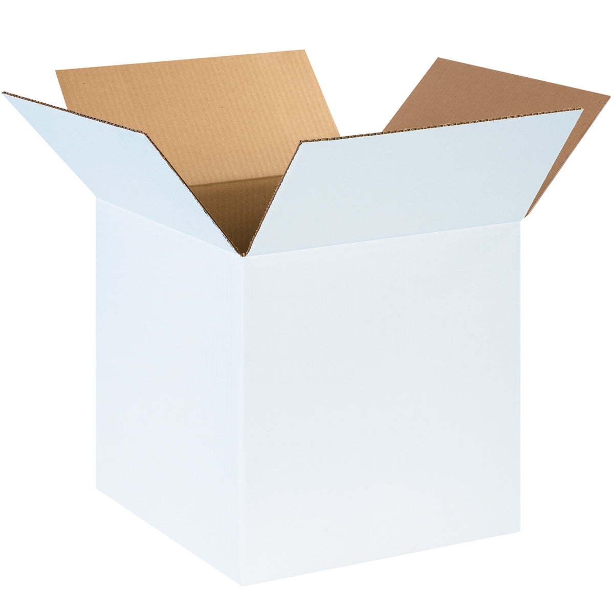 14 x 14 x 14 White Corrugated Boxes 25/Bundle