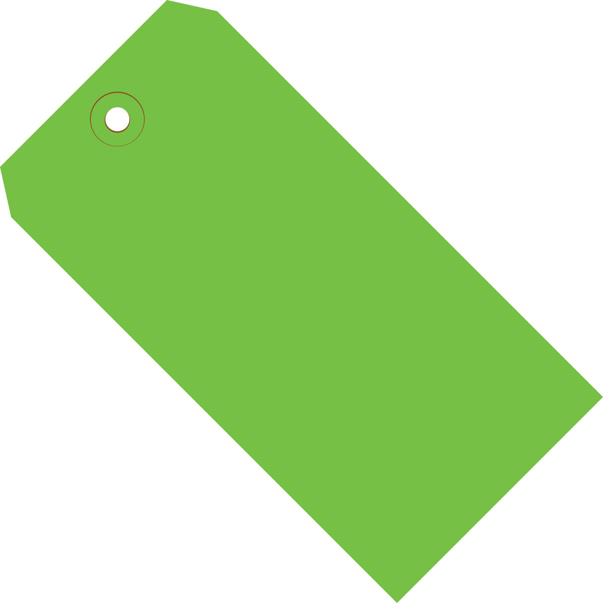 2-3/4 x 1-3/8 Green Tags (THICK BOARD - 13 POINT) 1000/Case
