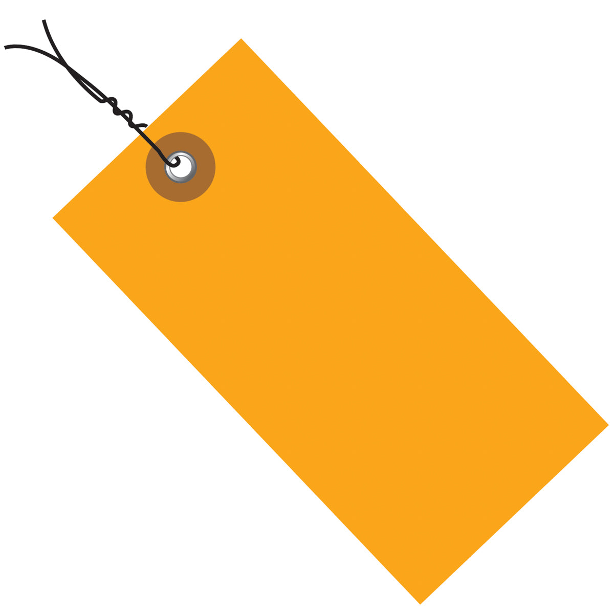 2 3/4 x 1 3/8 Orange Tyvek Pre-Wired Shipping Tag 100/Case