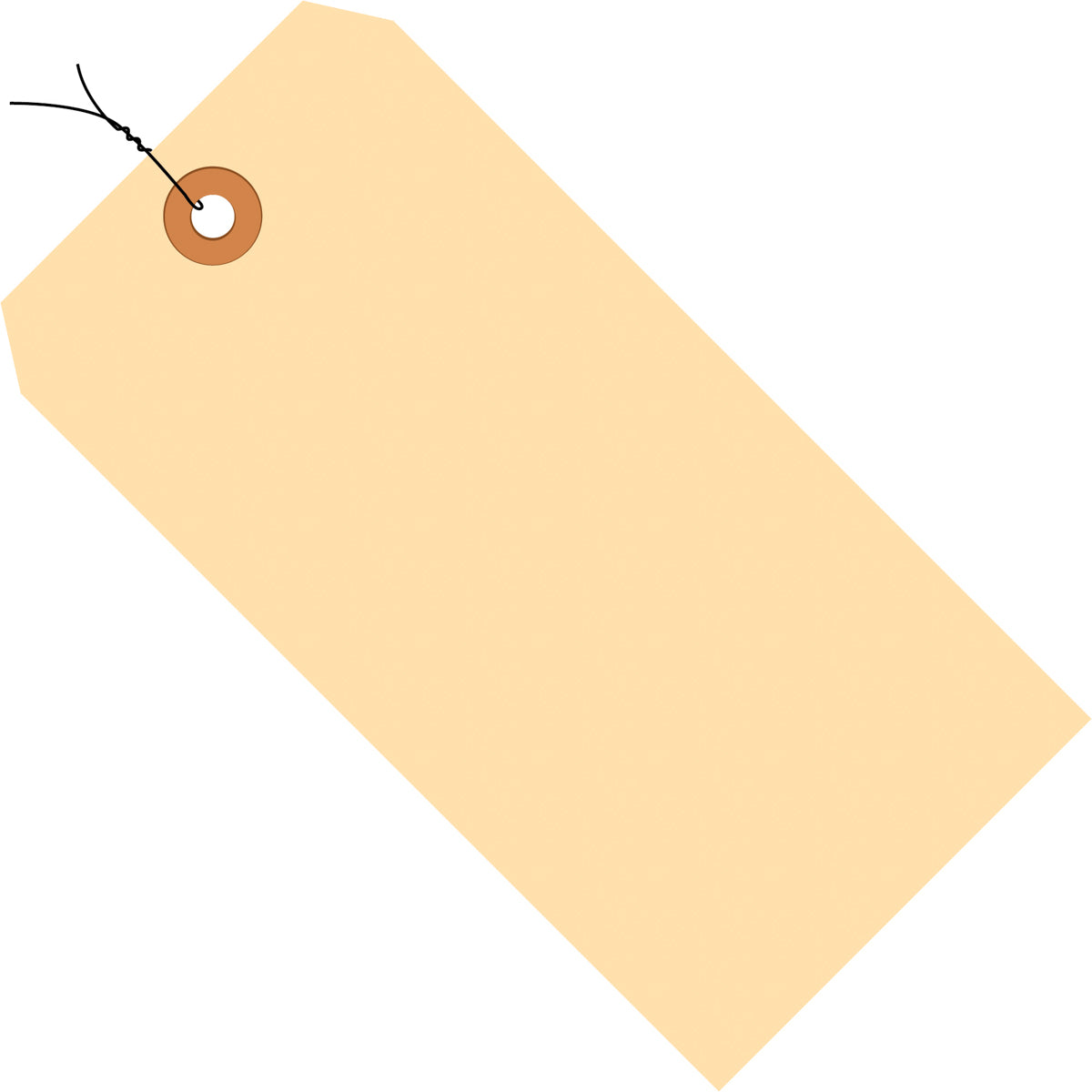 2-3/4 x 1-3/8 Pre-Wired Manila Tags (THIN BOARD - 10 POINT) 1000/Case