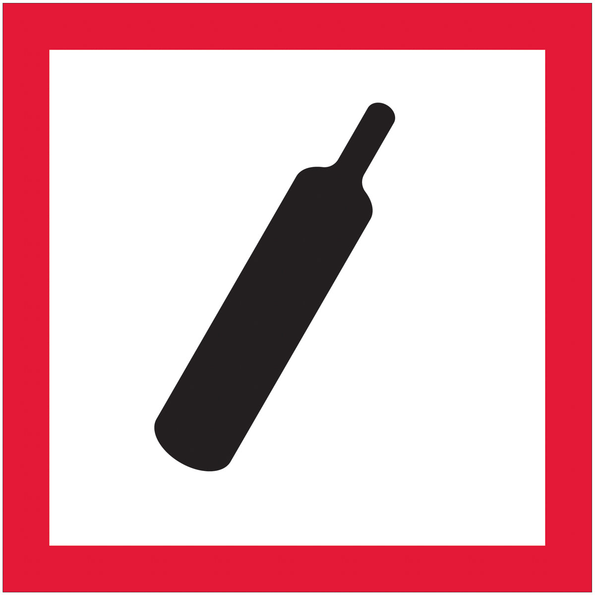 2 x 2" Pictogram - Gas Cylinder Labels 500/Roll