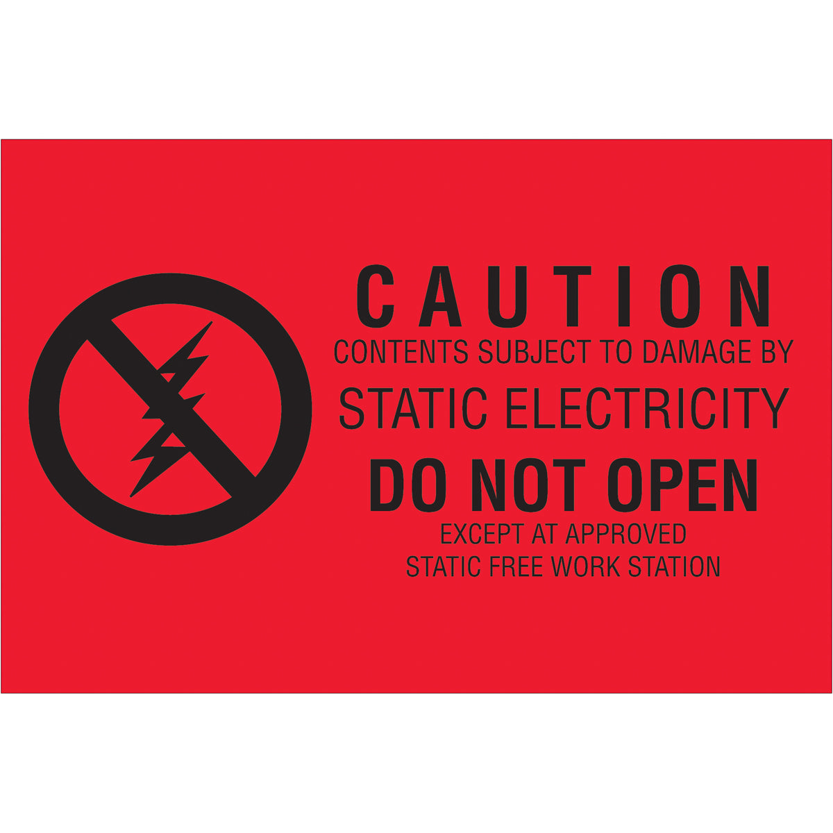 2 x 3" - "Subject to Static Damage" Labels 500/Roll