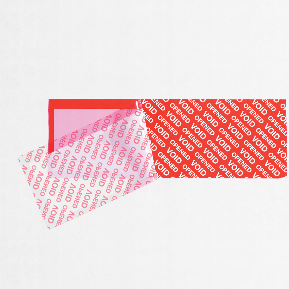 2" x 5 3/4" Red Security Strips on a Roll 24/Case