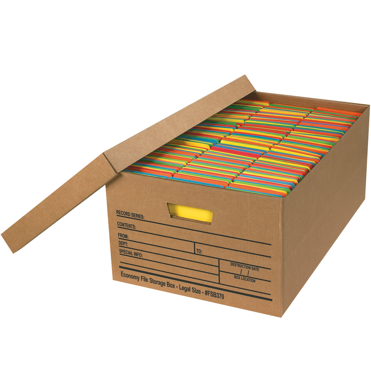 24 x 15 x 10 Letter Size 2-Piece Brown File Storage Box 12/Case