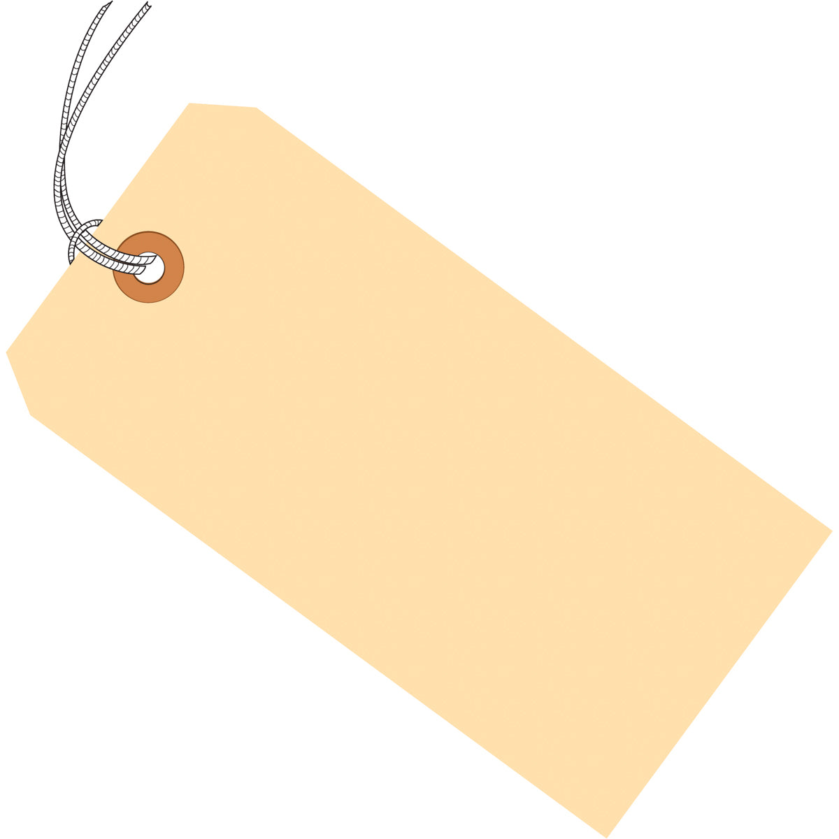 3-1/4 x 1-5/8 Pre-Strung Manila Tags (THICK BOARD - 13 POINT) 1000/Case