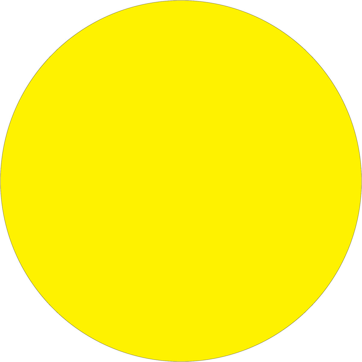 3/4" Circles - Fluorescent Yellow Removable Labels 500/Roll