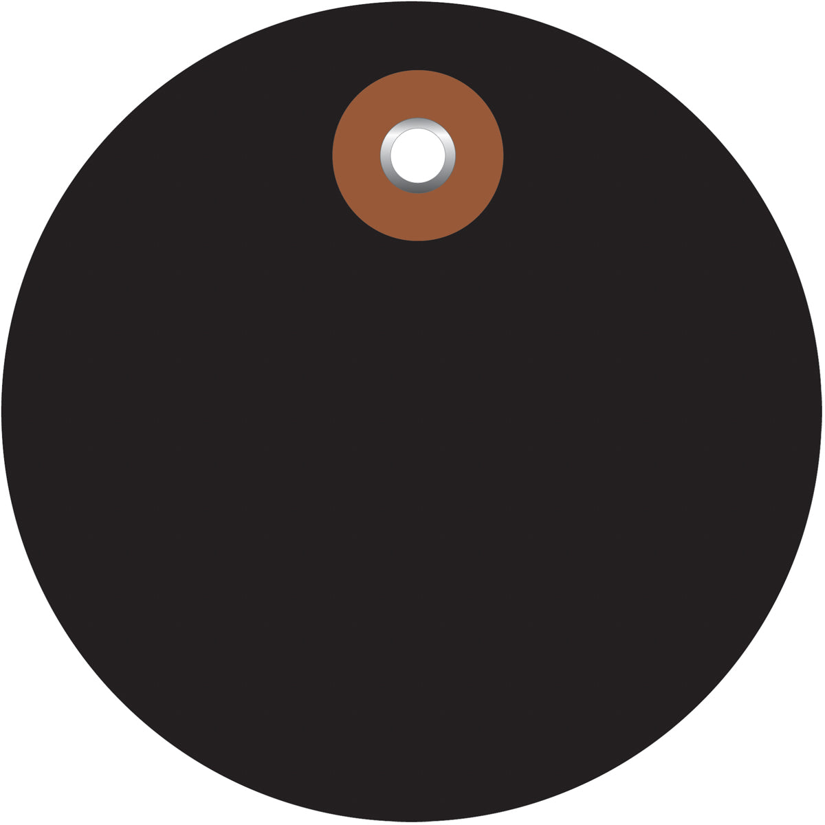 3" Black Plastic Circle Tags 100/Case