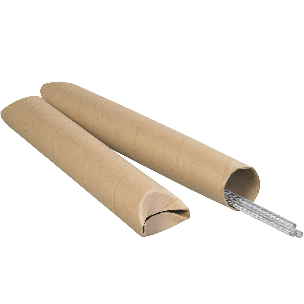 3 x 20 Kraft Crimped End Mailing Tubes .070 Gauge 24/Case
