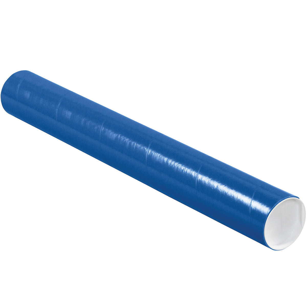 3 x 24 Blue Mailing Tubes With End Caps .070 Gauge 24/Case