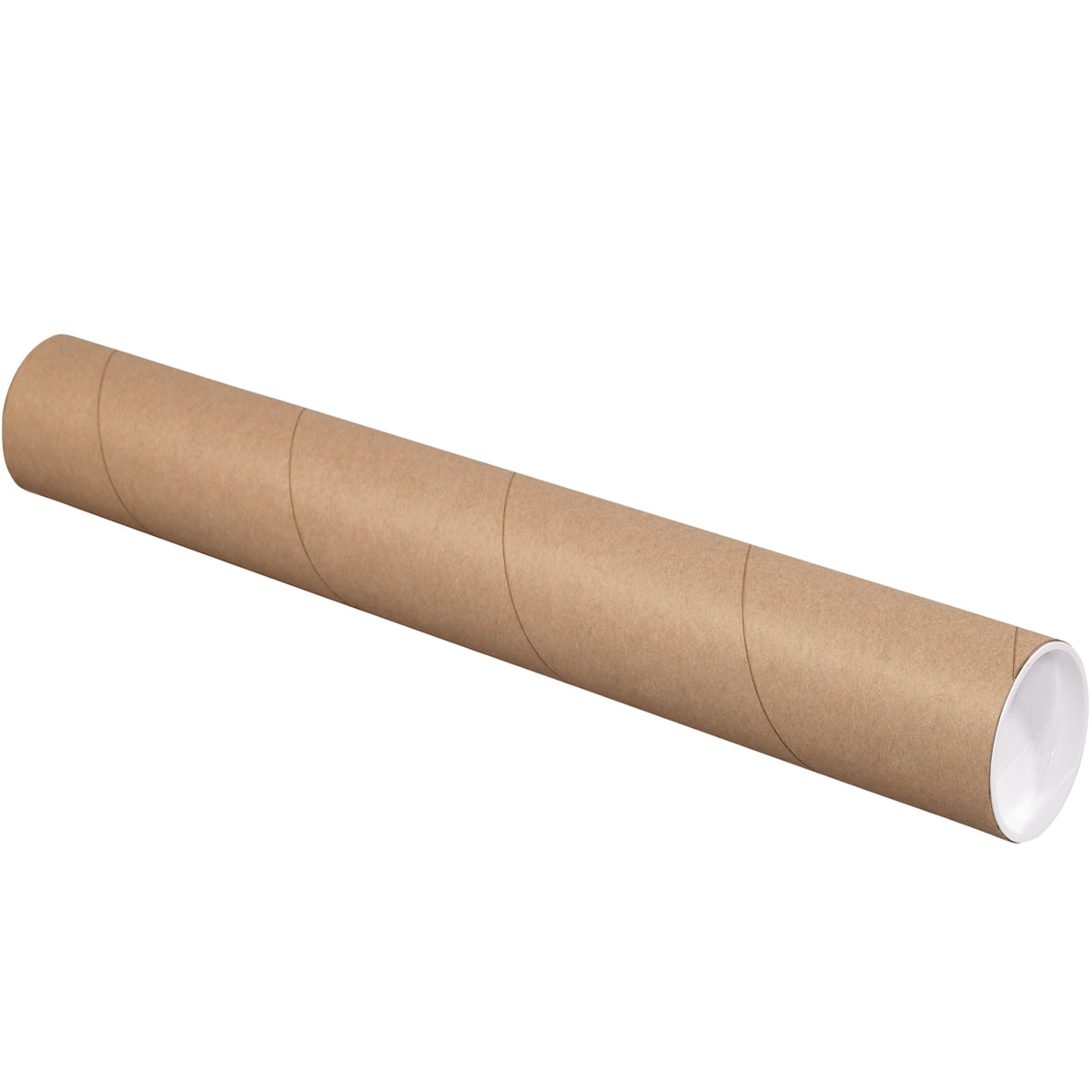 3 x 36 Brown Mailing Tubes With End Caps .070 Gauge 24/Case