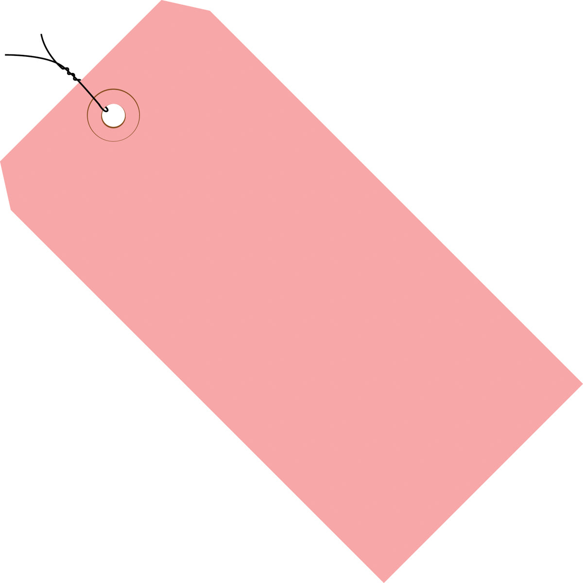 5-1/4 x 2-5/8 Pre-Wired Pink Tags (THICK BOARD - 13 POINT) 1000/Case