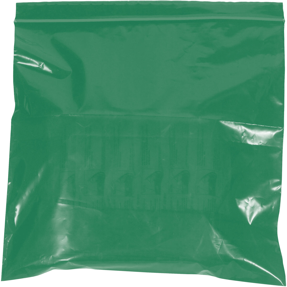 5 x 8 - 2 Mil Green Reclosable Poly Bags 1000/Case