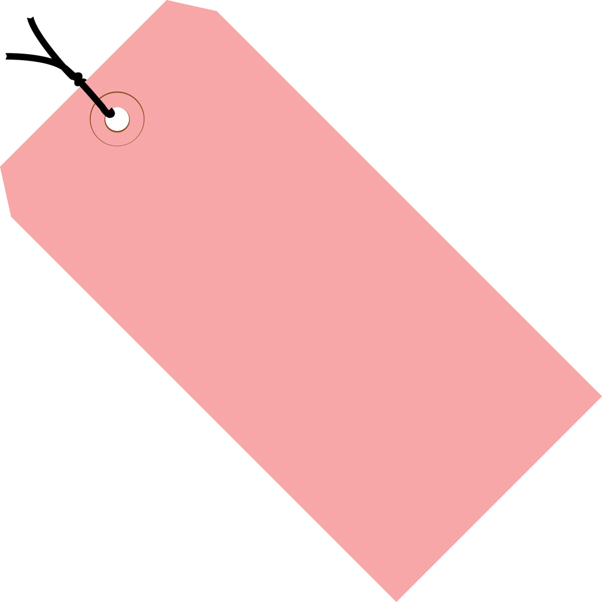 6-1/4 x 3-1/8 Pre-Strung Pink Tags (THICK BOARD - 13 POINT) 1000/Case