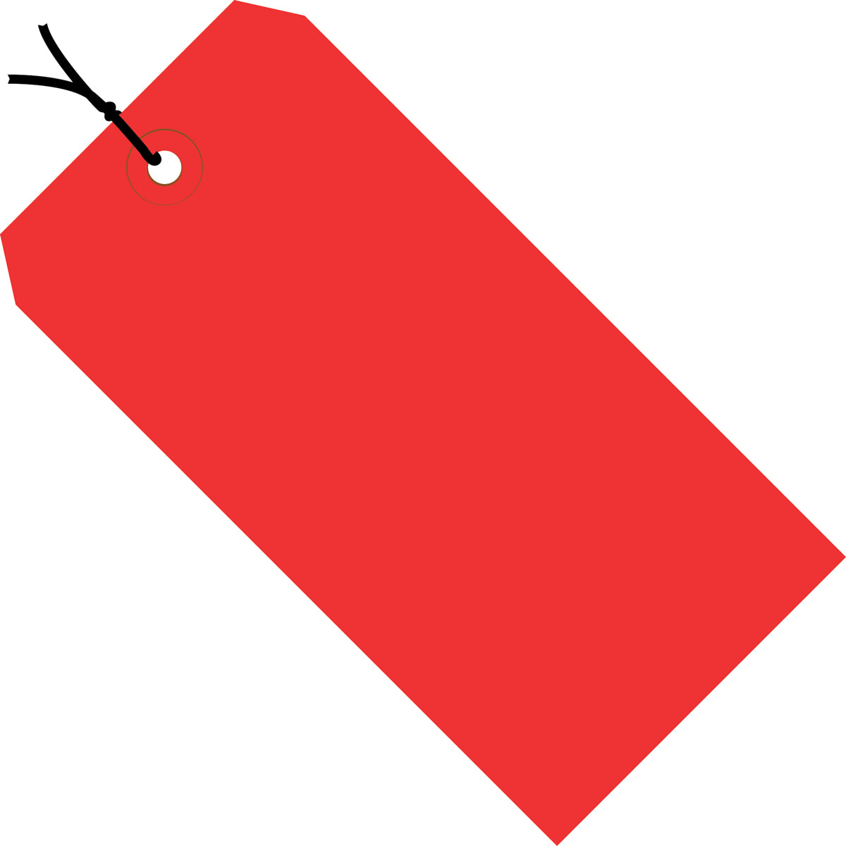 6-1/4 x 3-1/8 Pre-Strung Red Tags (THICK BOARD - 13 POINT) 1000/Case