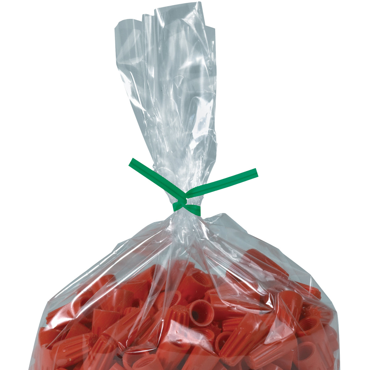 7 x 5/32 Green Plastic Twist Ties 2000/Case