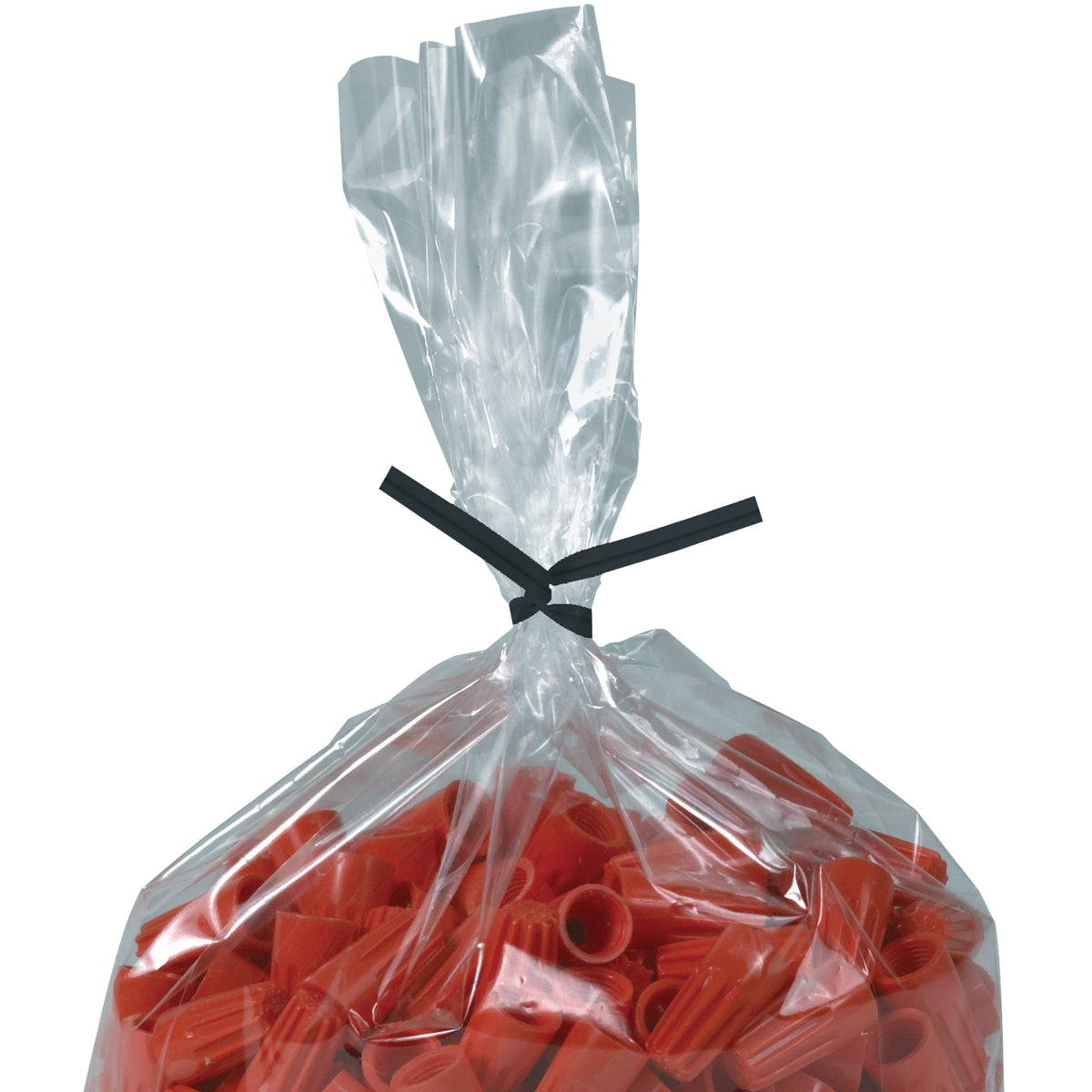 8 x 5/32 Black Plastic Twist Ties 2000/Case