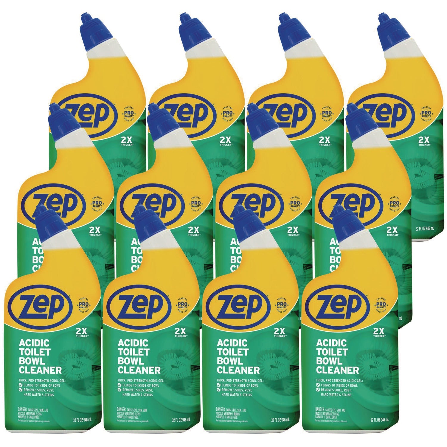 Acidic Toilet Bowl Cleaner, Mint, 32 oz Bottle, 12/Carton