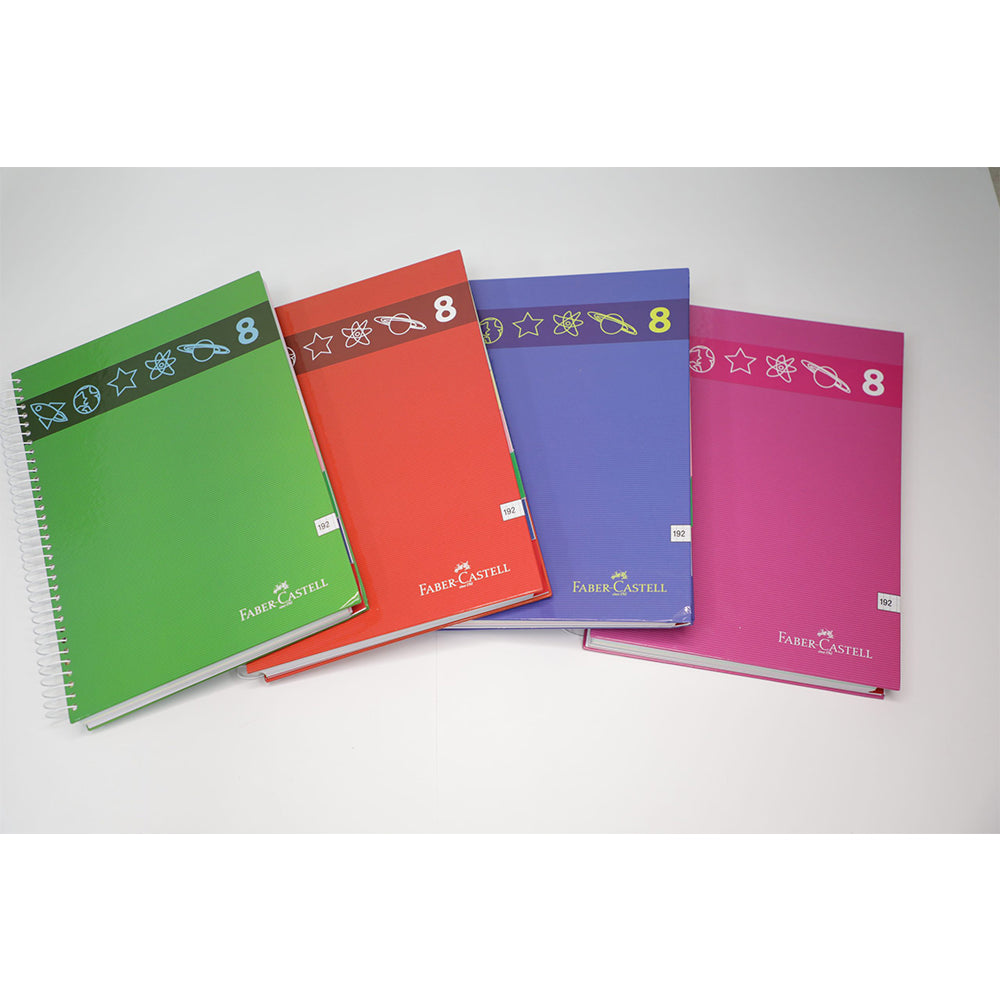 (NET)Faber-Castell Univ.2 Subjt. A4 Spiral  96sh 70g Sqrd.