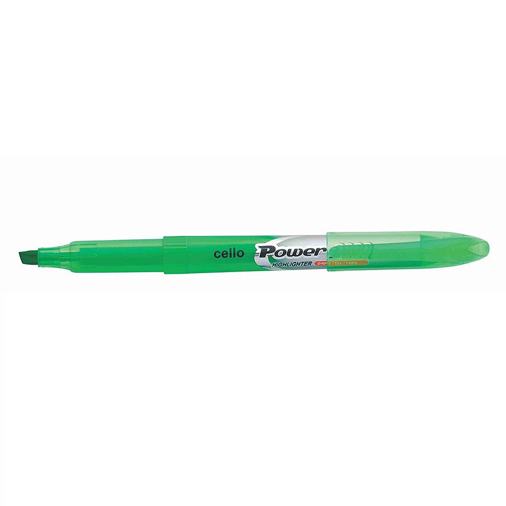 (NET) Bic Cello Power Highlighter / Green