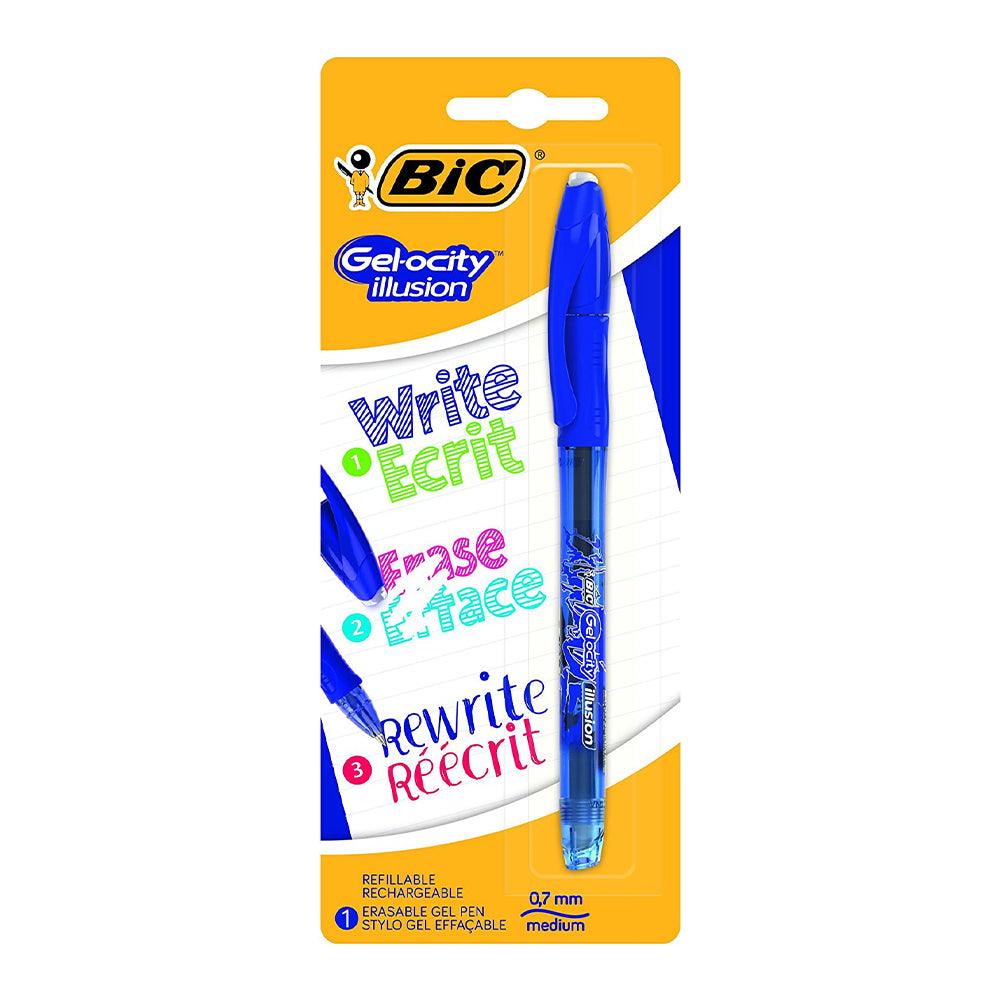(NET) BIC Gel-ocity Illusion Erasable Pen Blue