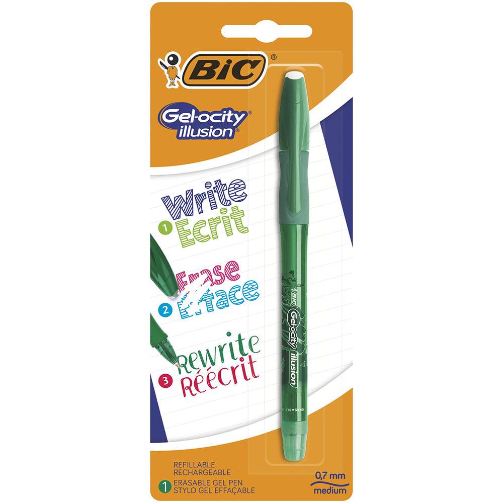 (NET) BIC Gel-ocity Ilusion Erasable Pen Green