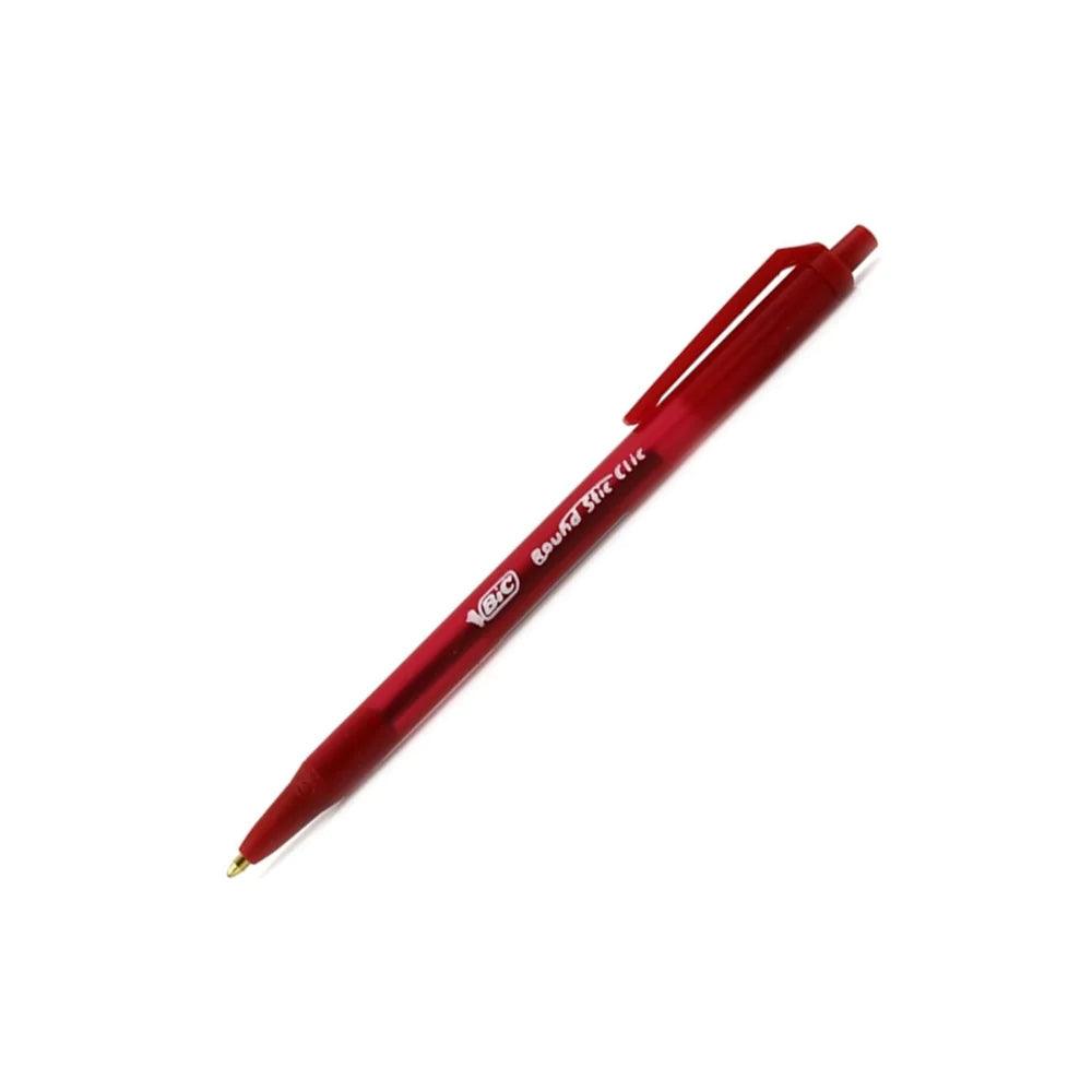 (NET) Bic Round Stic Clic Red Ballpoint Pen