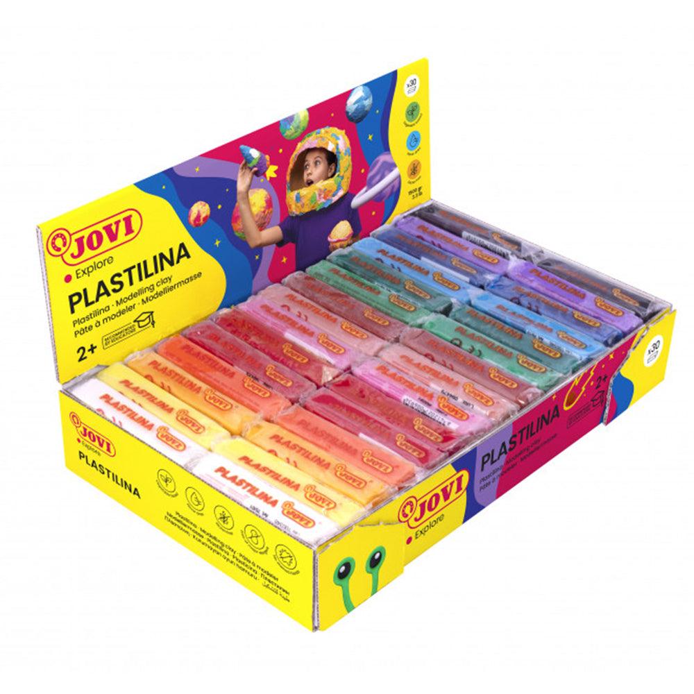 (NET) Jovi Plastilina Modelling Clay Set Of 30 Bars 50g Each ( 2 x 15 colors )