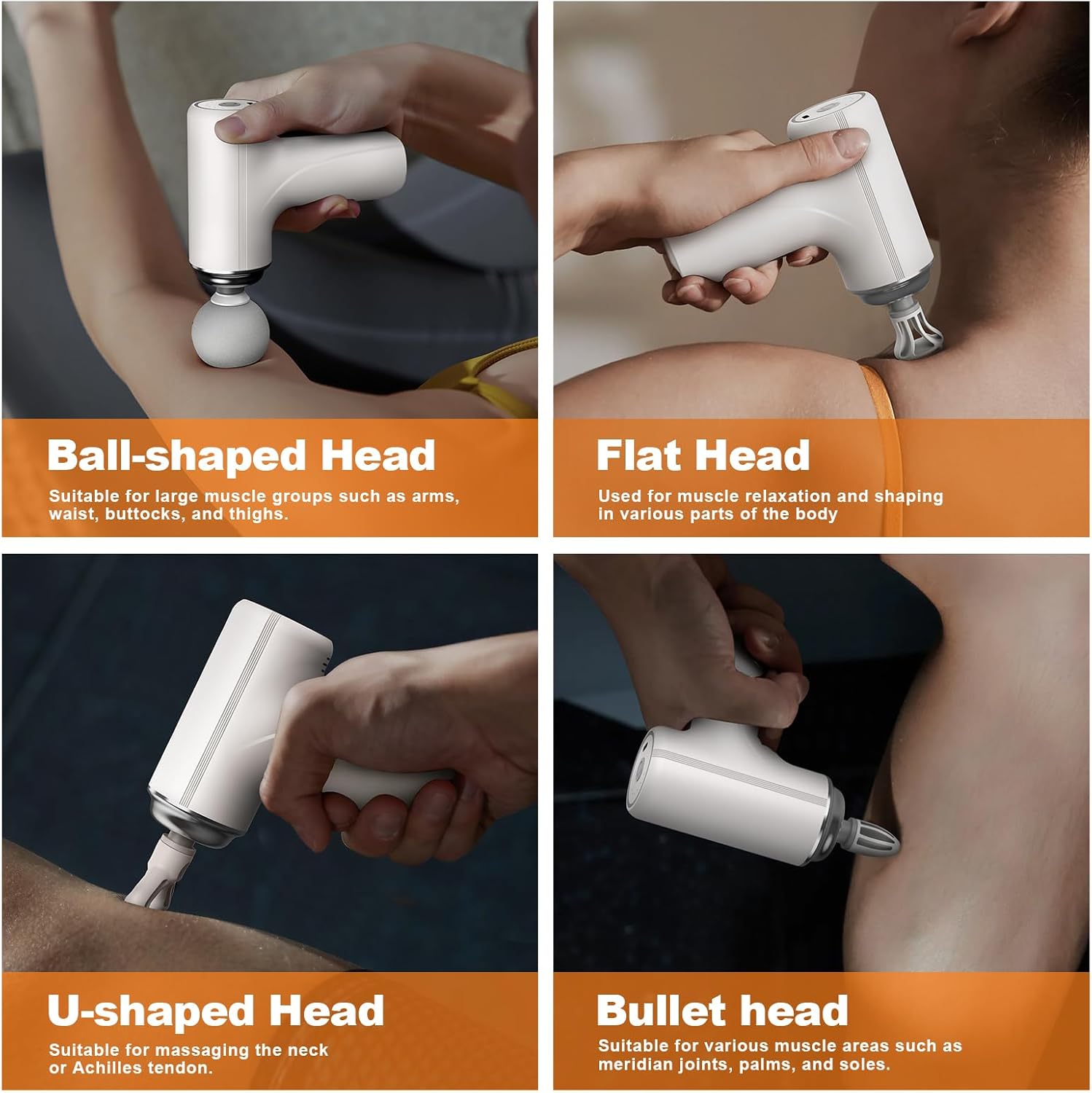 (Net) Mini Electric Cordless Massage GunWhite