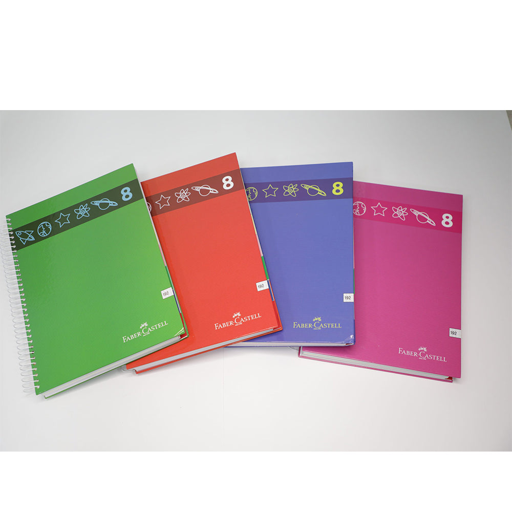 (NET)Faber-Castell Univ.8 Subjt. A4 Spiral 192sh 70g Sqrd.