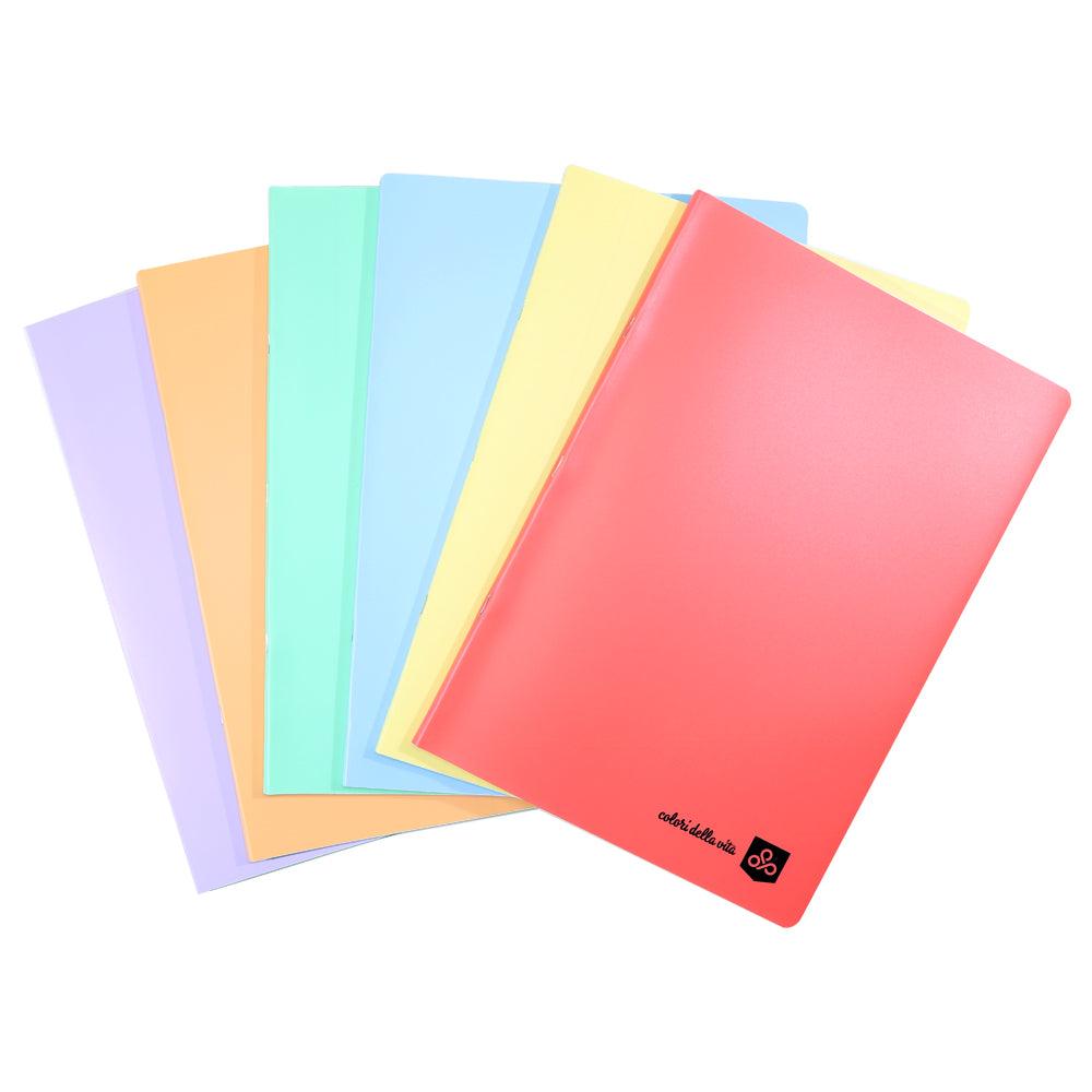 (NET) OPP Colori Della Vita  Copybook - 48 sheets - 2 line/ 16.5 x 21 cmYellow