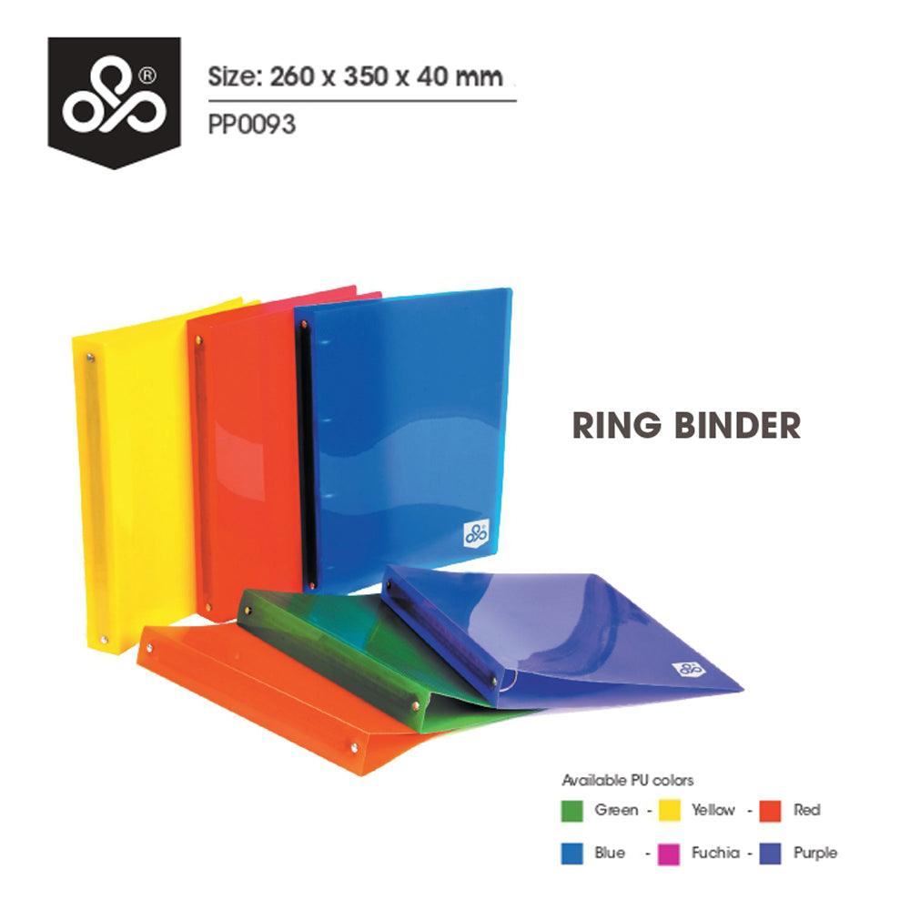(NET) OPP Folder Ring Binder / 24.5 x 30.5 x 4 cmFuchsia
