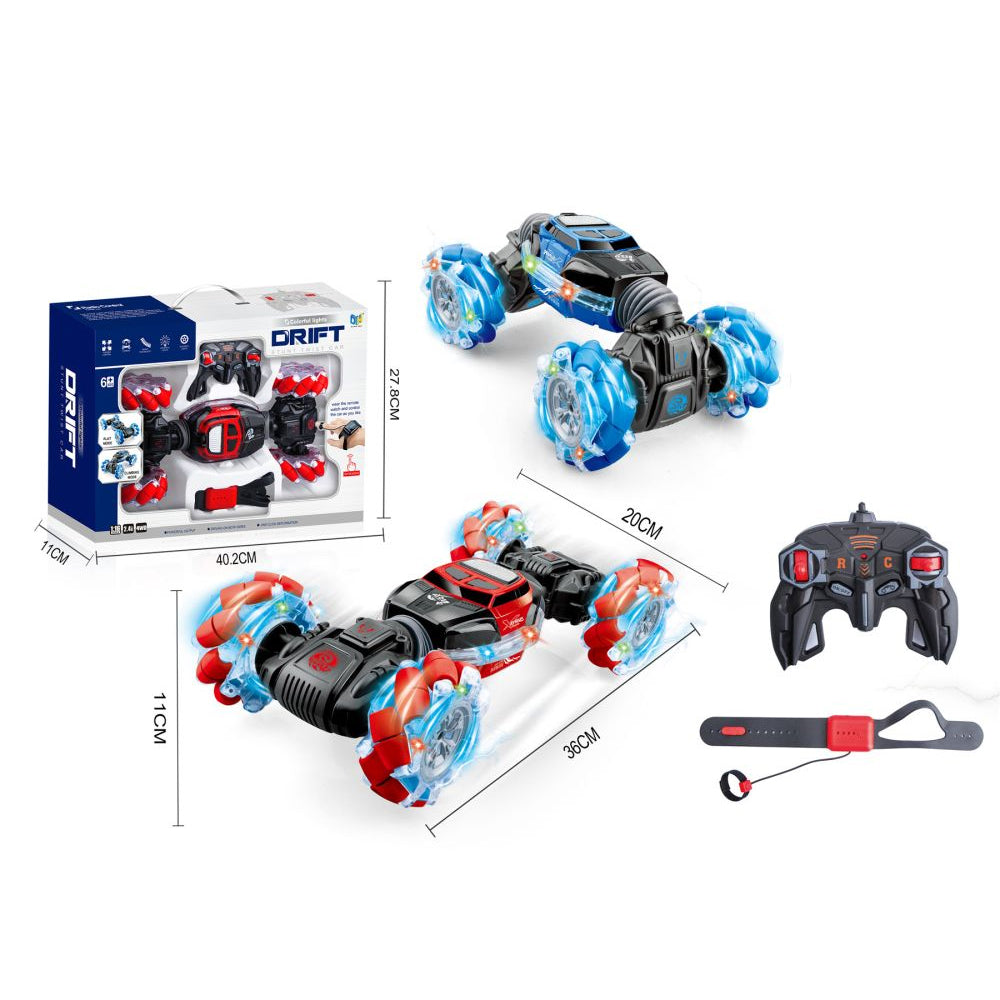 (Net) Remote Control Stunt Car - 4WD 2.4GHz Deformable Off-Road CarRed