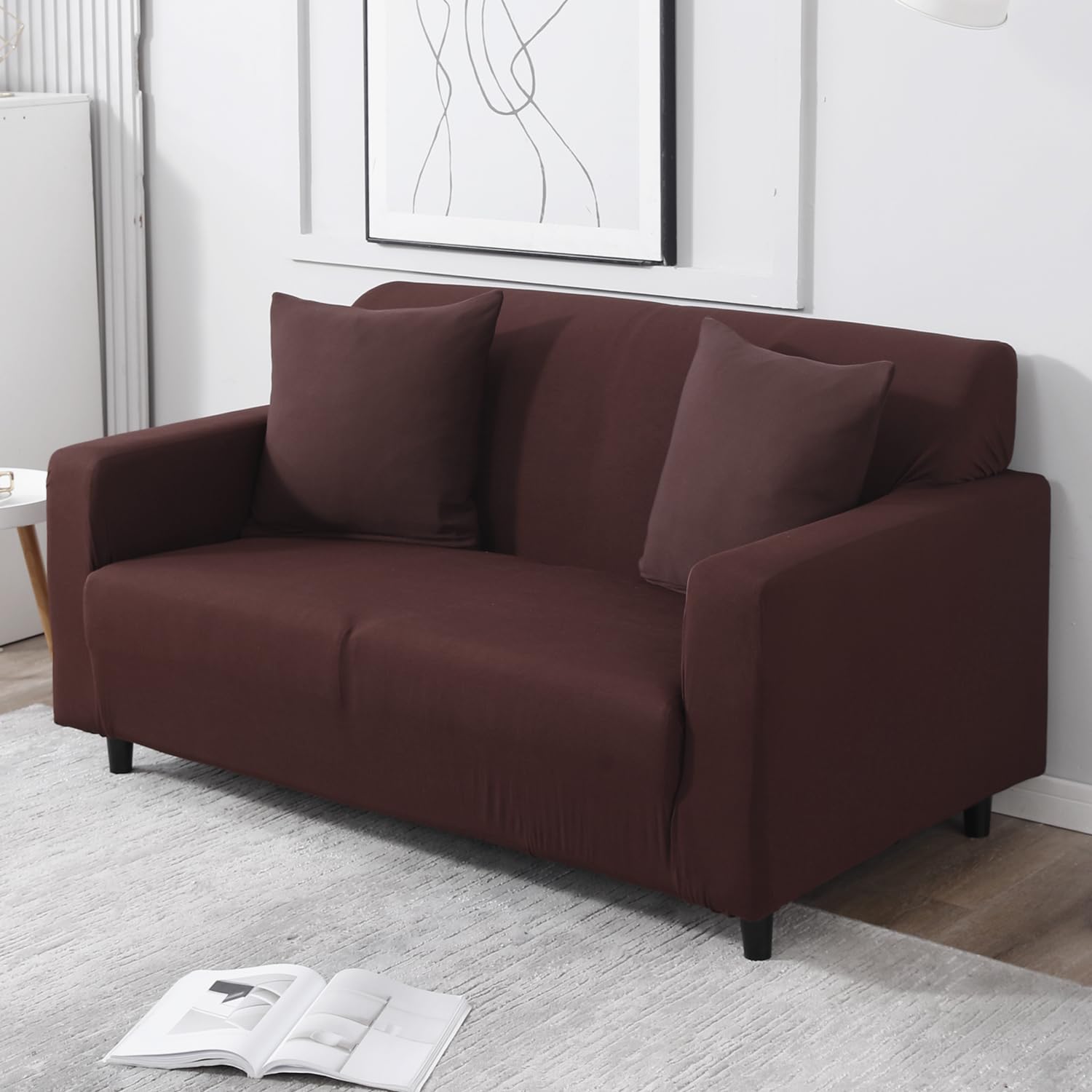 (Net) Transform Your Sofa with our 2-Seat Sofa Cover / 917876Brown