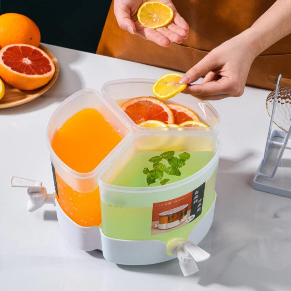 3 compartment kitchen juice jug with detachable swivel tap