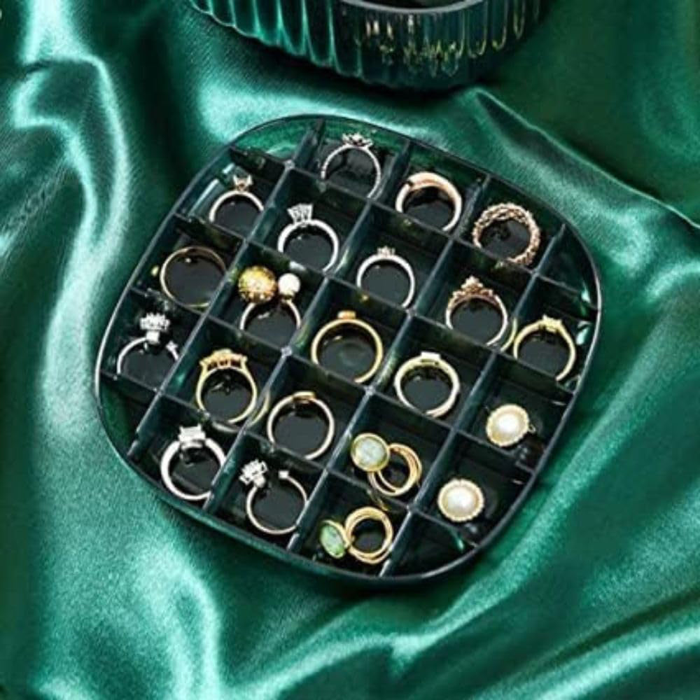 Acrylic Jewelry Organizer Storage Box Display Case Travel Earring 1 Layer / LD-1001Grey