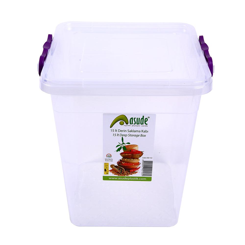Asude Square Deep Storage Box 15 L