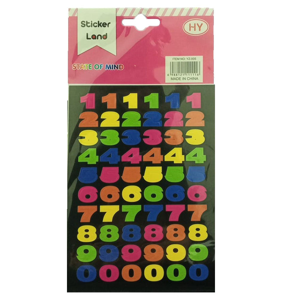 Stickers Sheets for KidsNumbers