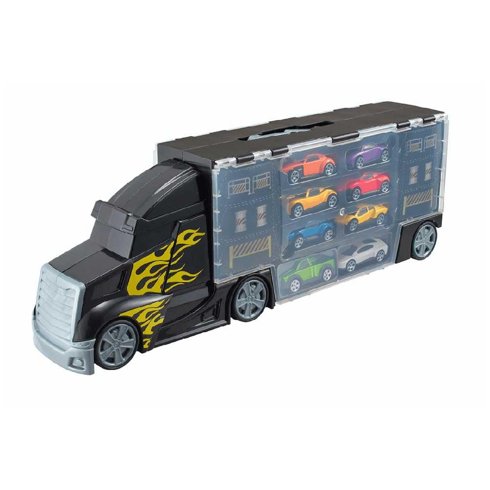 Teamsterz Transporter Truck With 8 Cars