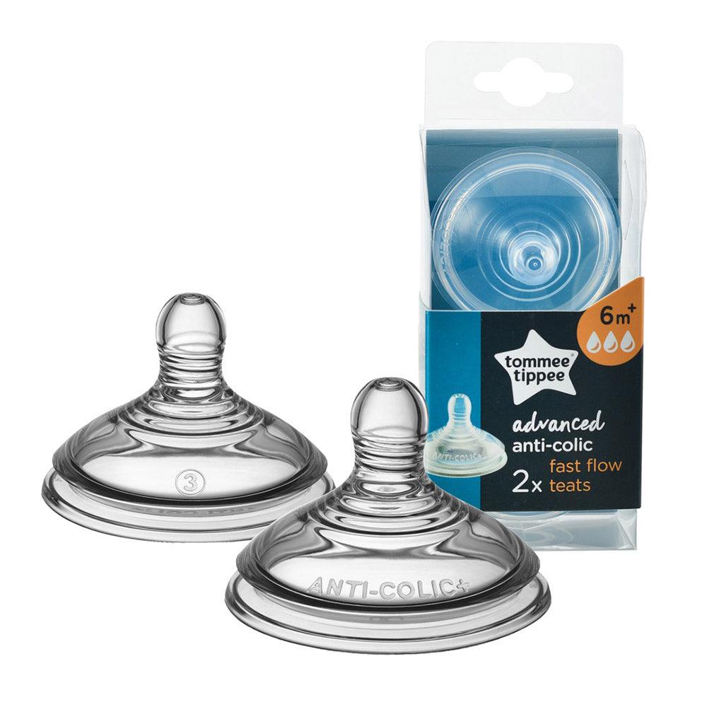 Tommee Tippee Closer to Nature Teats Anti Colic Fast Flow 6m (2 Pieces ) / 12245