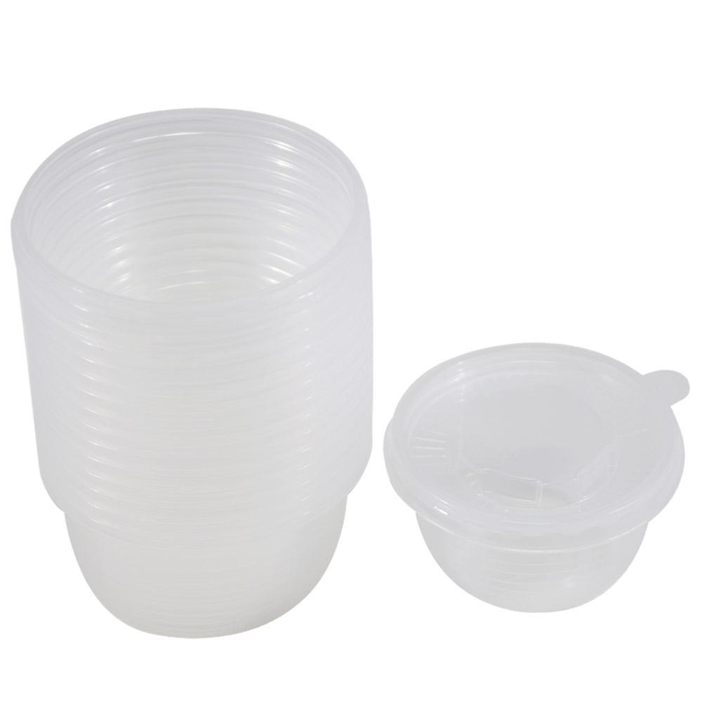 Transparent Jelly Cups with Cover (50 Pcs)