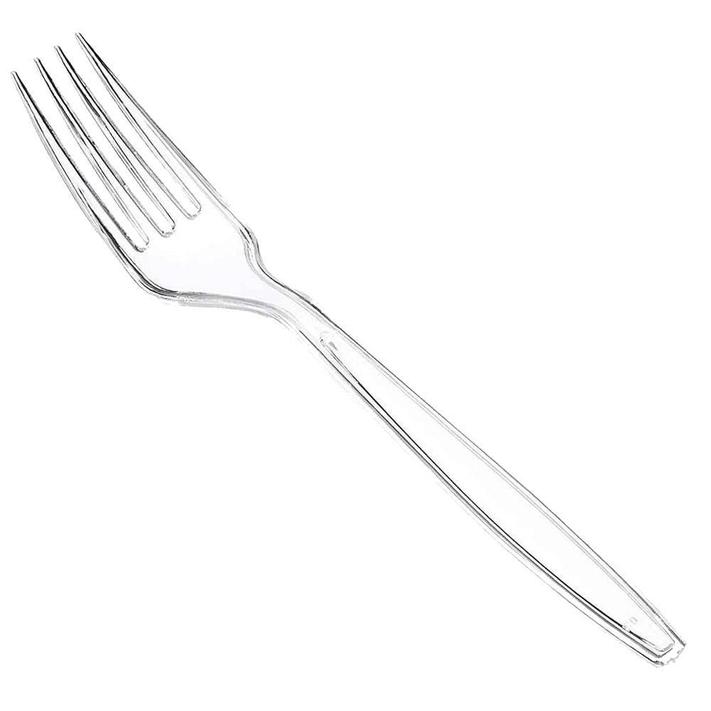 Transparent Plastic Forks (100 Pcs)