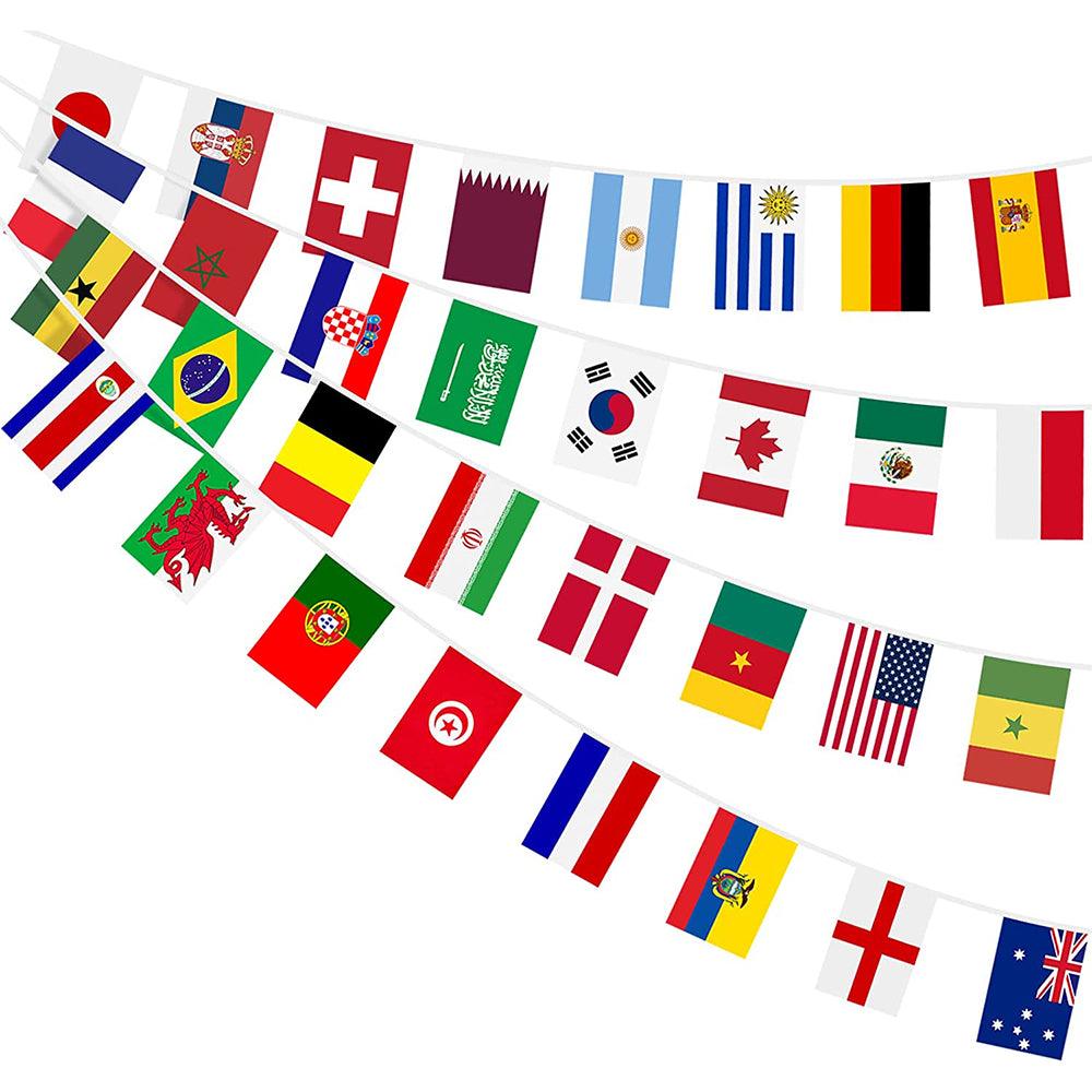 World Cup 32 String Flag Banner National Country World Flags - Large