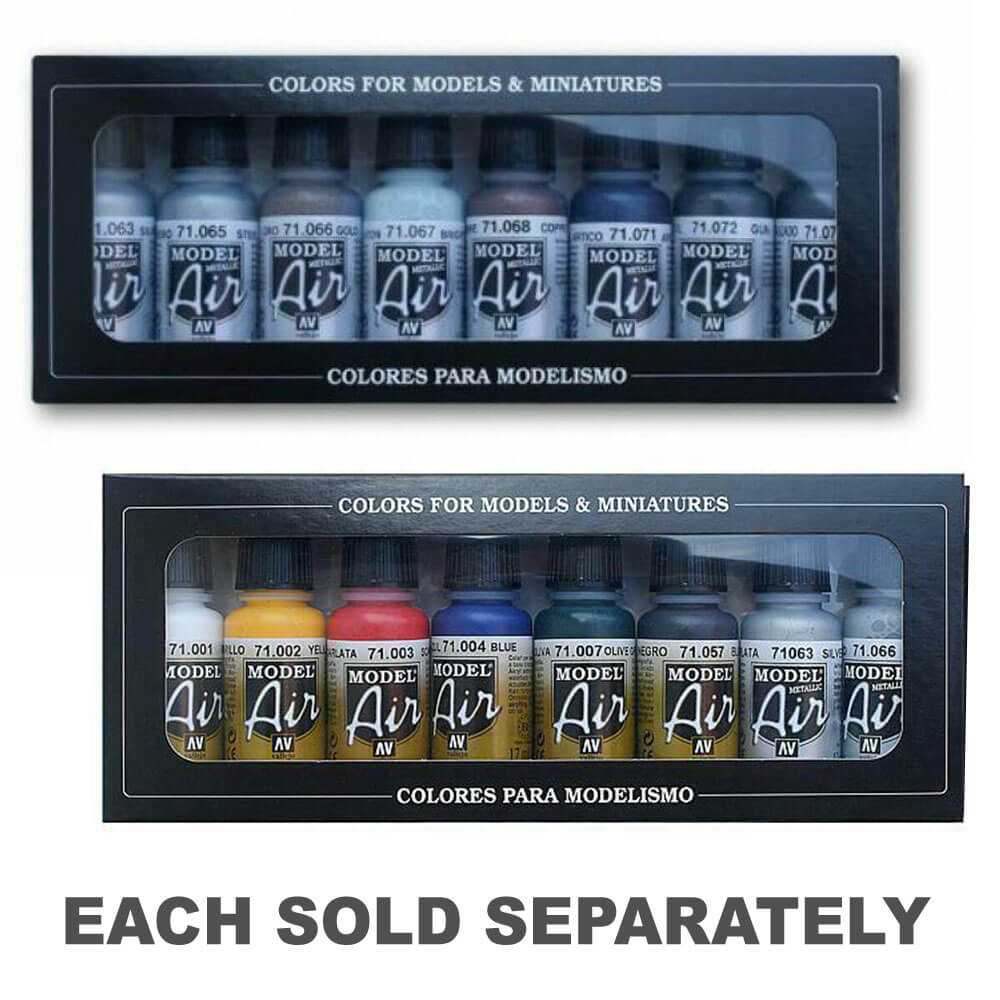 Vallejo Model Air Paint Set of 8 ColourMetallic