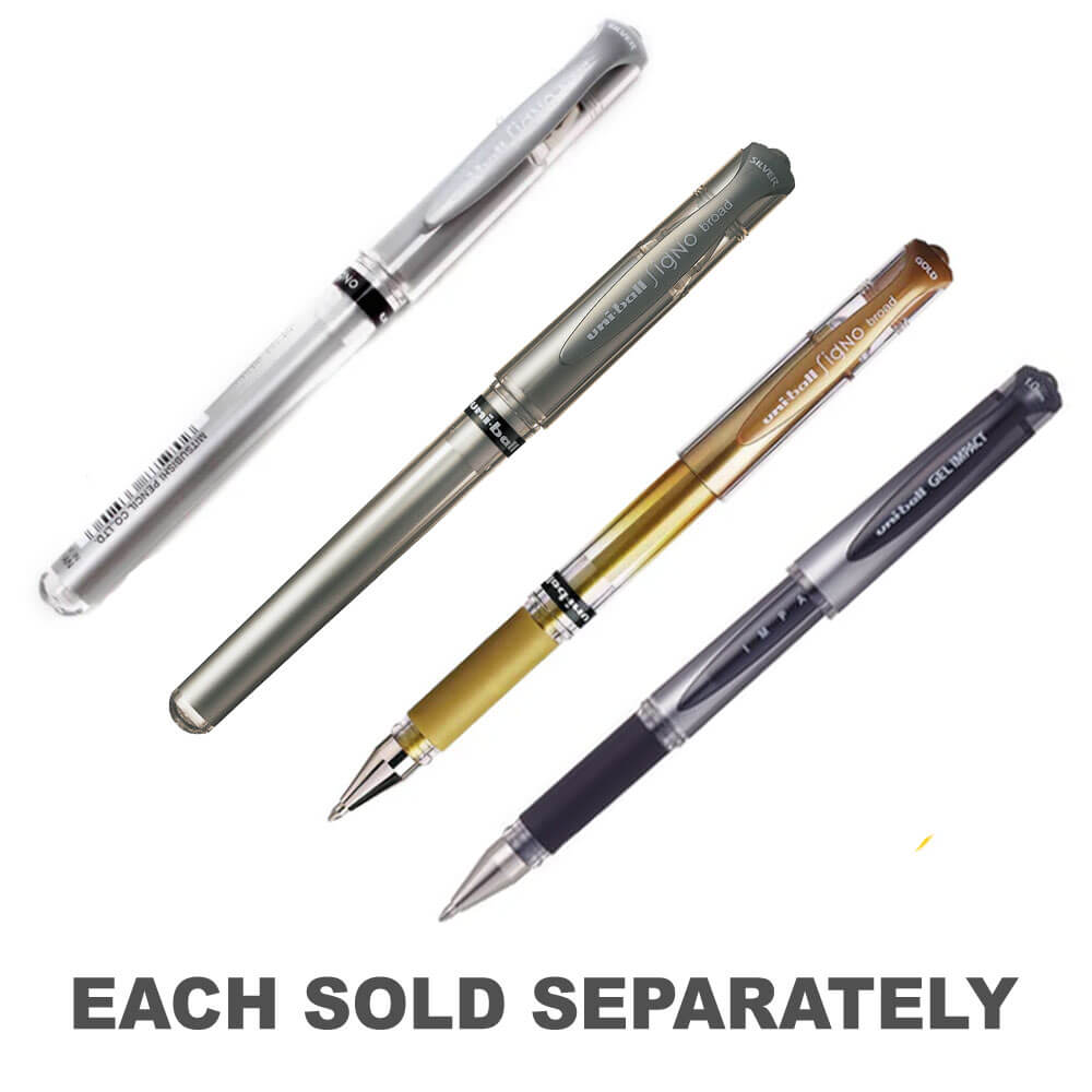 Uni-Ball Signo Broad Tip Rollerball Pen 12pcsMtallic Gold