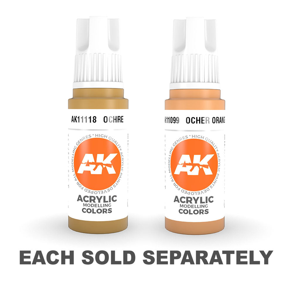 AK Interactive 3Gen Ocher Acrylic Paint 17mLOrange